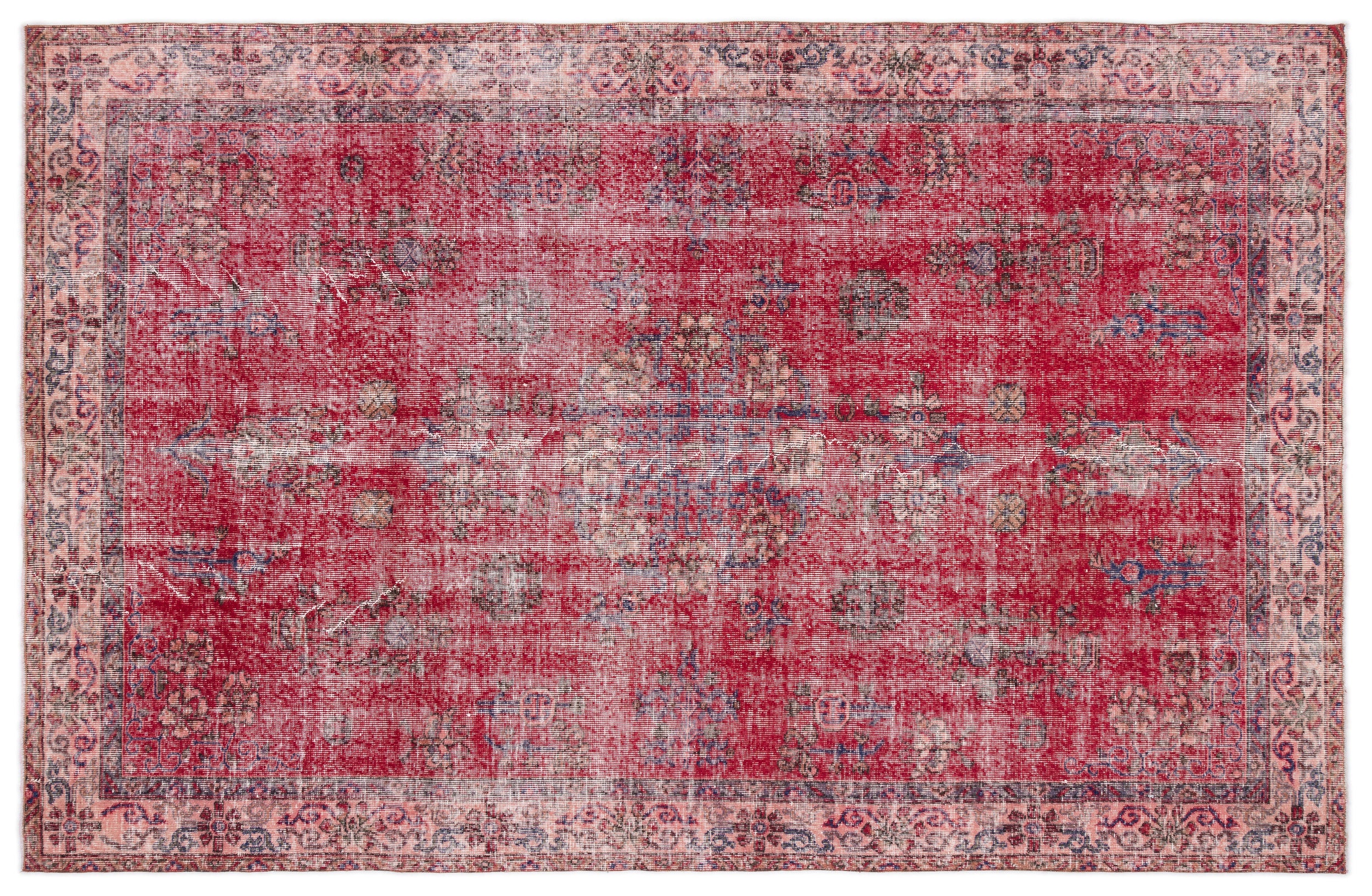 Naturel Over Dyed Vintage Rug 5'11'' x 9'4'' ft 180 x 285 cm