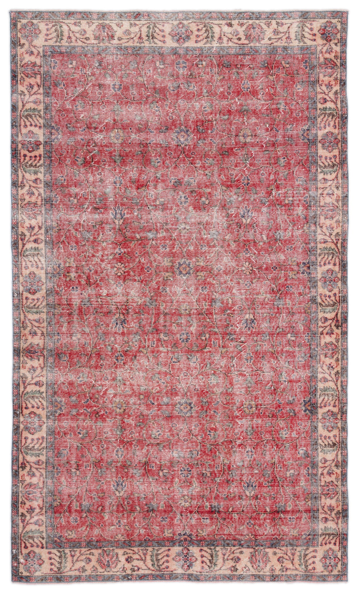 Naturel Over Dyed Vintage Rug 5&#39;6&#39;&#39; x 9&#39;4&#39;&#39; ft 167 x 285 cm