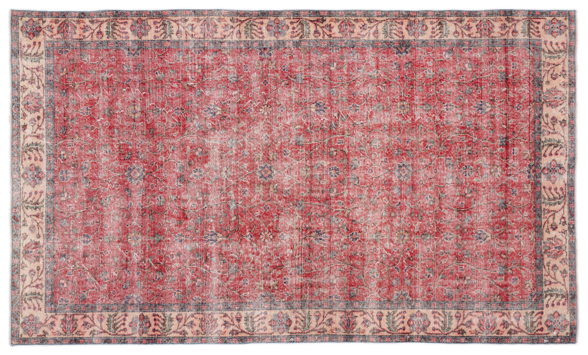 Naturel Over Dyed Vintage Rug 5&#39;6&#39;&#39; x 9&#39;4&#39;&#39; ft 167 x 285 cm