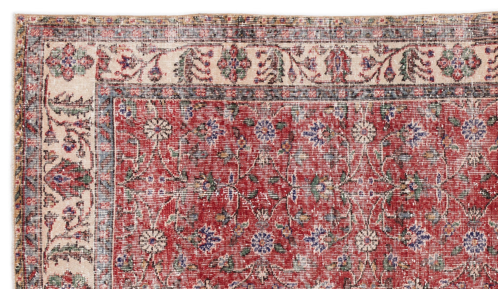 Naturel Over Dyed Vintage Rug 4'10'' x 8'8'' ft 148 x 264 cm