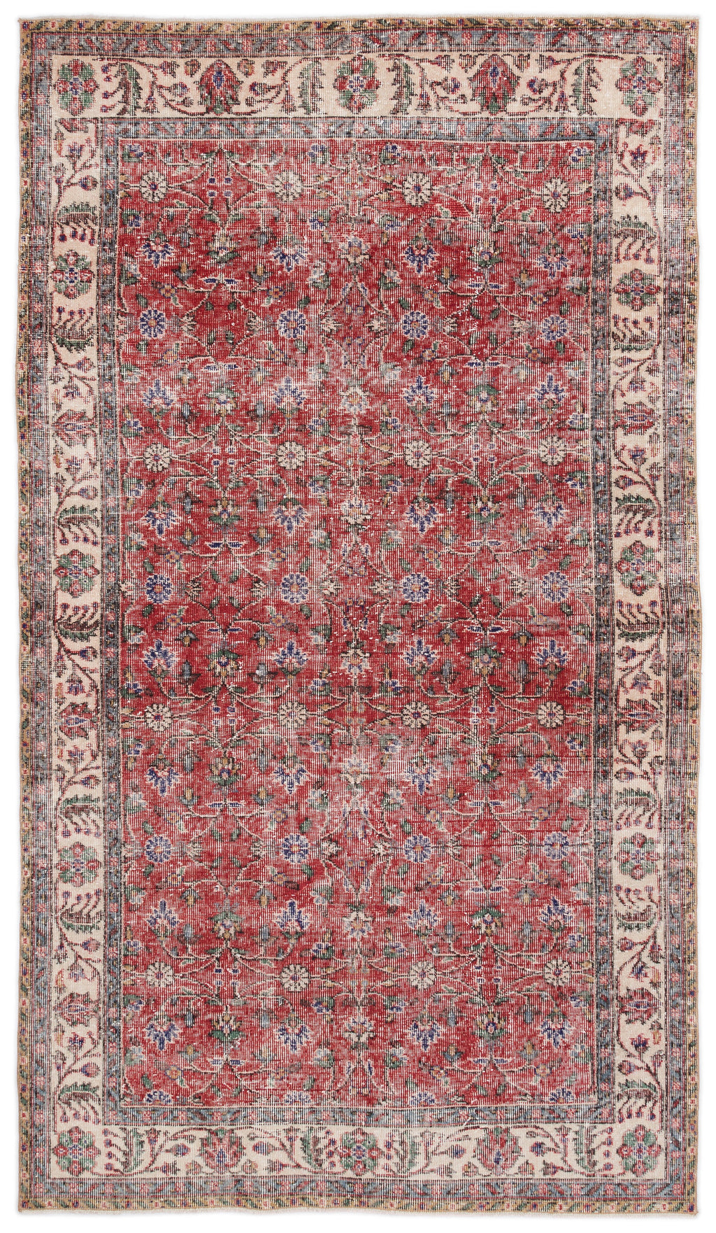 Naturel Over Dyed Vintage Rug 4'10'' x 8'8'' ft 148 x 264 cm