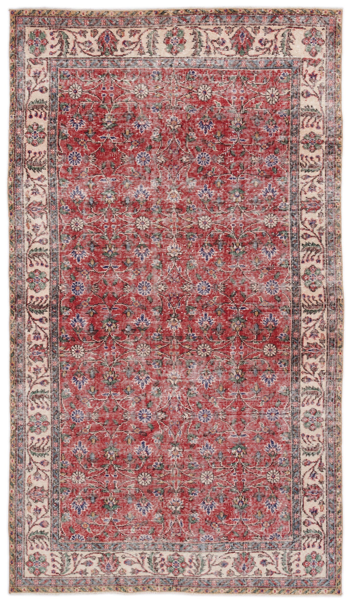 Naturel Over Dyed Vintage Rug 4&#39;10&#39;&#39; x 8&#39;8&#39;&#39; ft 148 x 264 cm