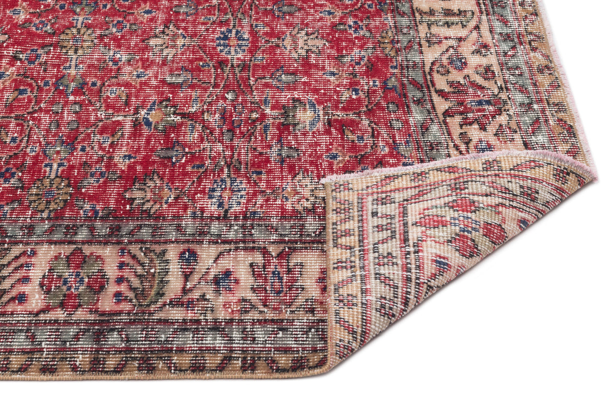 Naturel Over Dyed Vintage Rug 5&#39;5&#39;&#39; x 9&#39;3&#39;&#39; ft 165 x 283 cm