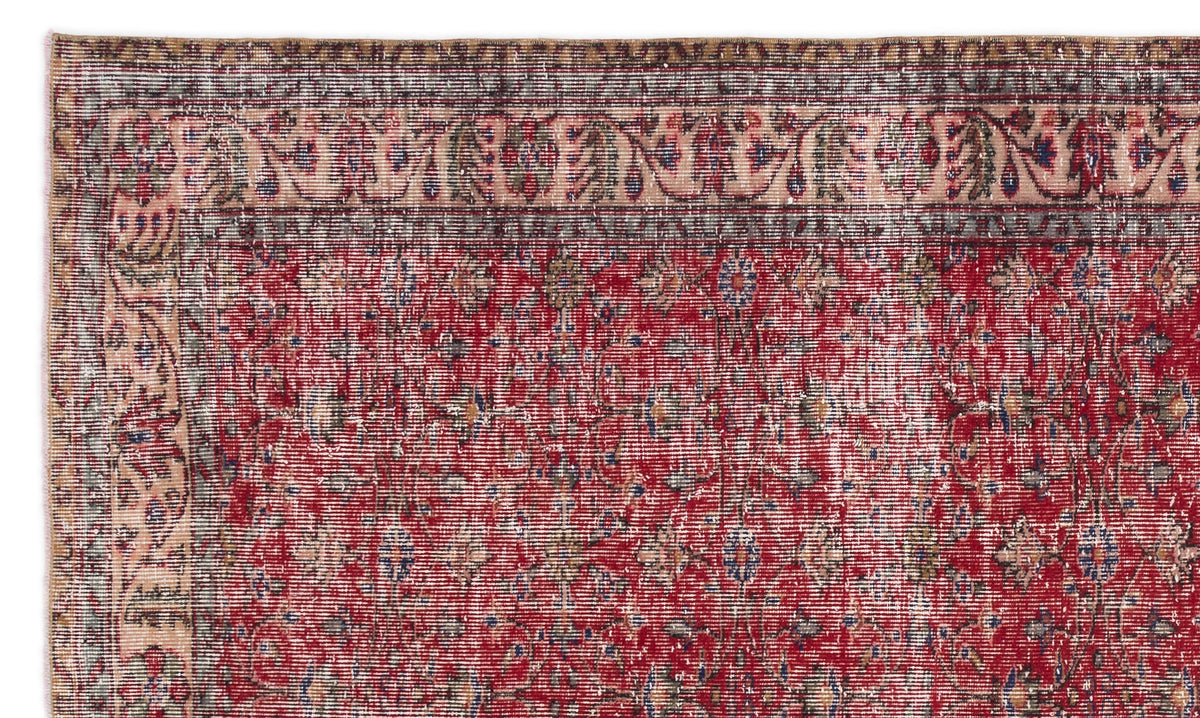 Naturel Over Dyed Vintage Rug 5&#39;5&#39;&#39; x 9&#39;3&#39;&#39; ft 165 x 283 cm