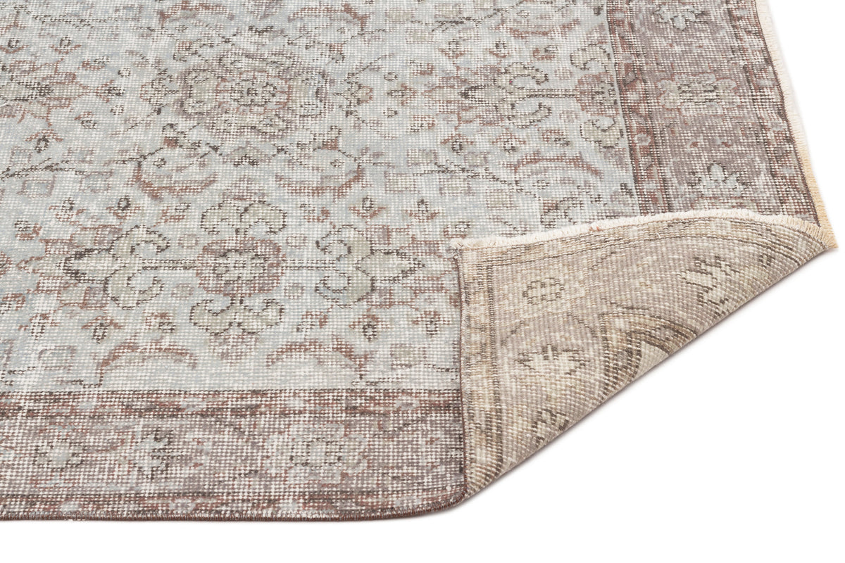 Blue Over Dyed Vintage Rug 3&#39;9&#39;&#39; x 6&#39;11&#39;&#39; ft 115 x 211 cm