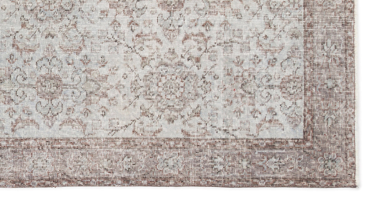 Blue Over Dyed Vintage Rug 3&#39;9&#39;&#39; x 6&#39;11&#39;&#39; ft 115 x 211 cm