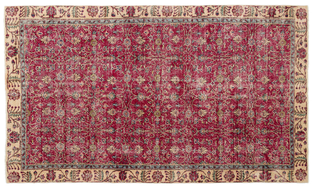 Naturel Over Dyed Vintage Rug 5'3'' x 8'12'' ft 160 x 274 cm