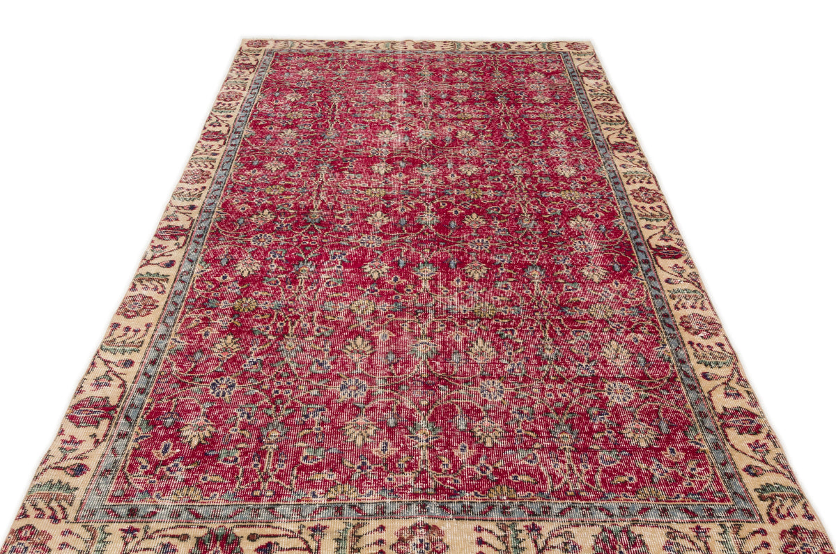 Naturel Over Dyed Vintage Rug 5&#39;3&#39;&#39; x 8&#39;12&#39;&#39; ft 160 x 274 cm