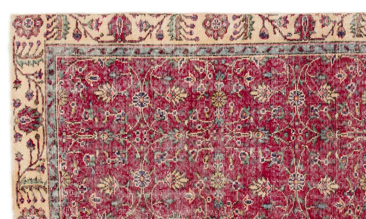 Naturel Over Dyed Vintage Rug 5&#39;3&#39;&#39; x 8&#39;12&#39;&#39; ft 160 x 274 cm