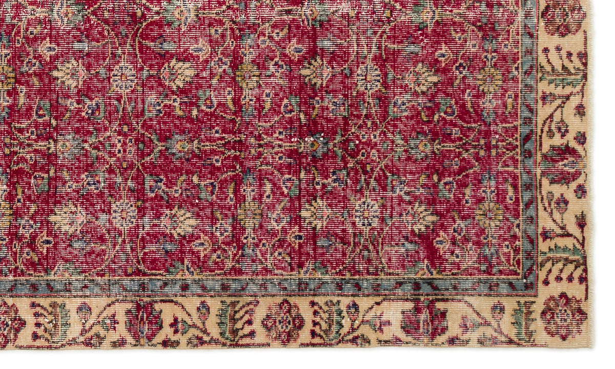 Naturel Over Dyed Vintage Rug 5&#39;3&#39;&#39; x 8&#39;12&#39;&#39; ft 160 x 274 cm
