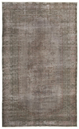 Gray Over Dyed Vintage Rug 5'11'' x 9'11'' ft 180 x 302 cm