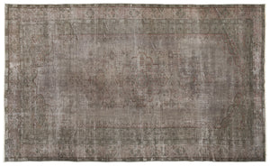 Gray Over Dyed Vintage Rug 5'11'' x 9'11'' ft 180 x 302 cm