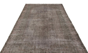 Gray Over Dyed Vintage Rug 5'11'' x 9'11'' ft 180 x 302 cm