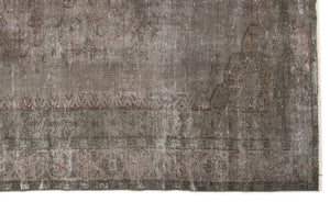 Gray Over Dyed Vintage Rug 5'11'' x 9'11'' ft 180 x 302 cm