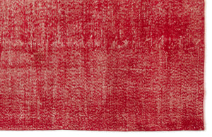 Red Over Dyed Vintage Rug 5'5'' x 8'8'' ft 166 x 263 cm