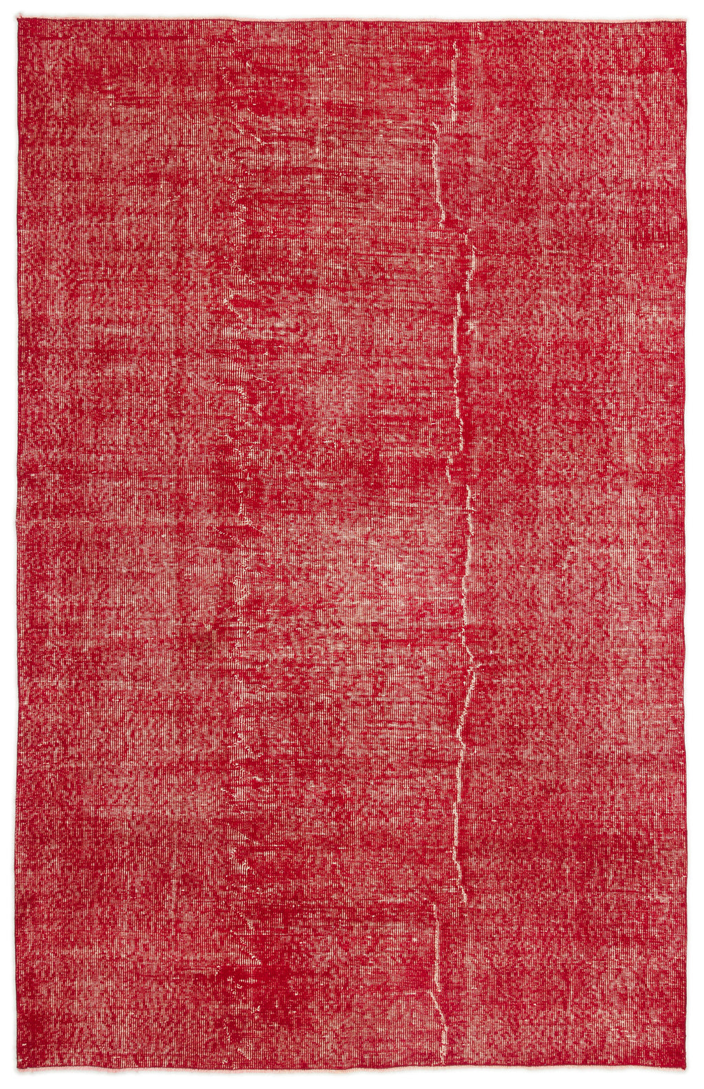 Red Over Dyed Vintage Rug 5'5'' x 8'8'' ft 166 x 263 cm