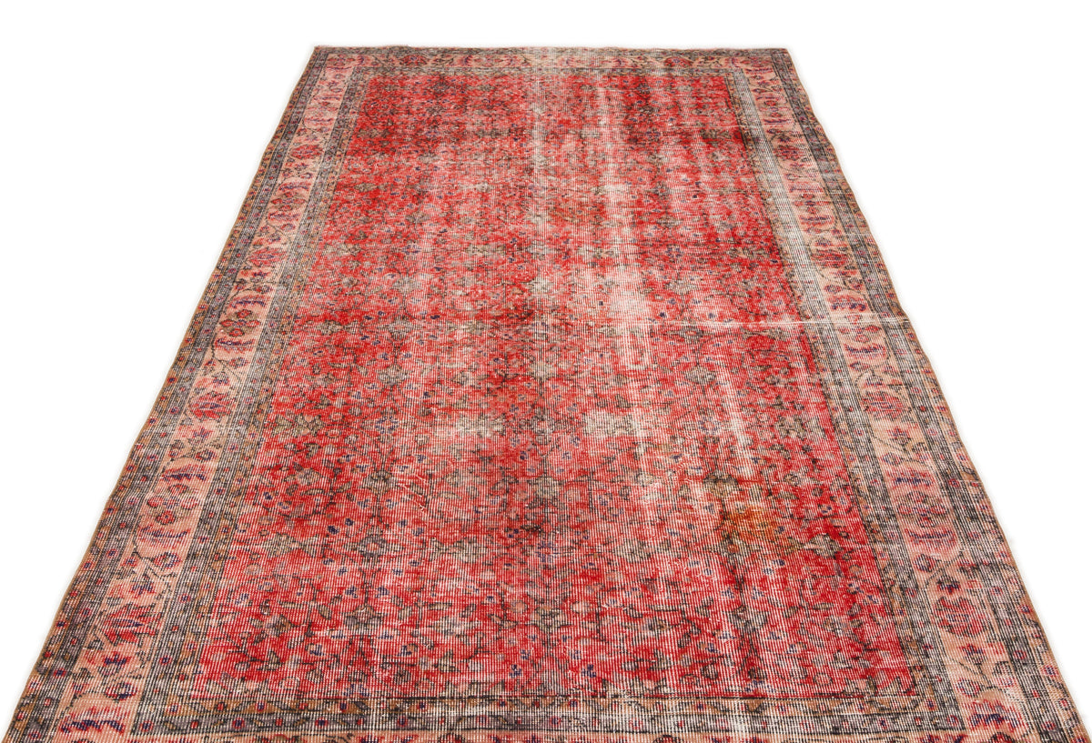 Naturel Over Dyed Vintage Rug 5&#39;4&#39;&#39; x 8&#39;7&#39;&#39; ft 162 x 262 cm