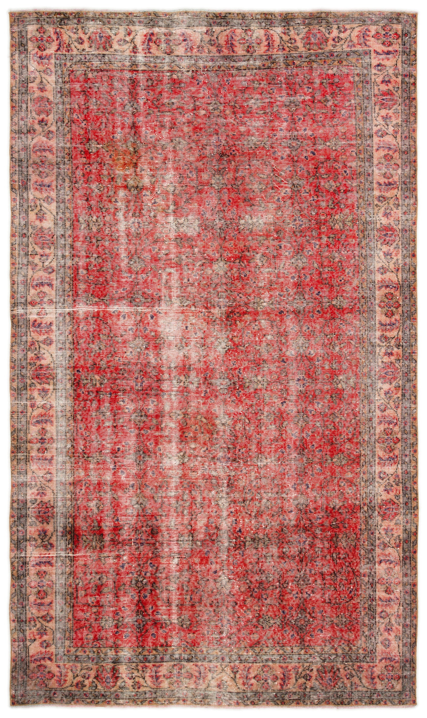 Naturel Over Dyed Vintage Rug 5'4'' x 8'7'' ft 162 x 262 cm