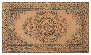 Naturel Over Dyed Vintage Rug 5'0'' x 8'1'' ft 153 x 246 cm