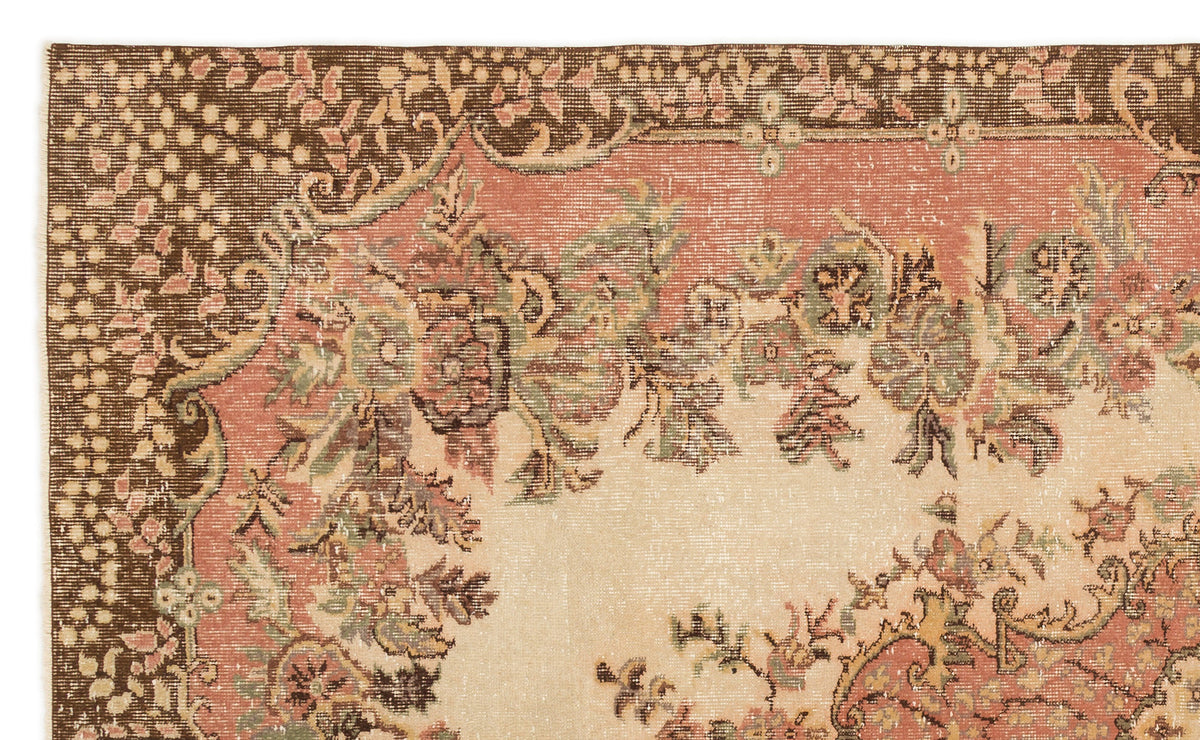 Naturel Over Dyed Vintage Rug 5&#39;6&#39;&#39; x 9&#39;3&#39;&#39; ft 167 x 281 cm