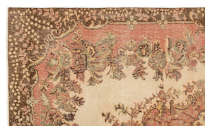 Naturel Over Dyed Vintage Rug 5'6'' x 9'3'' ft 167 x 281 cm