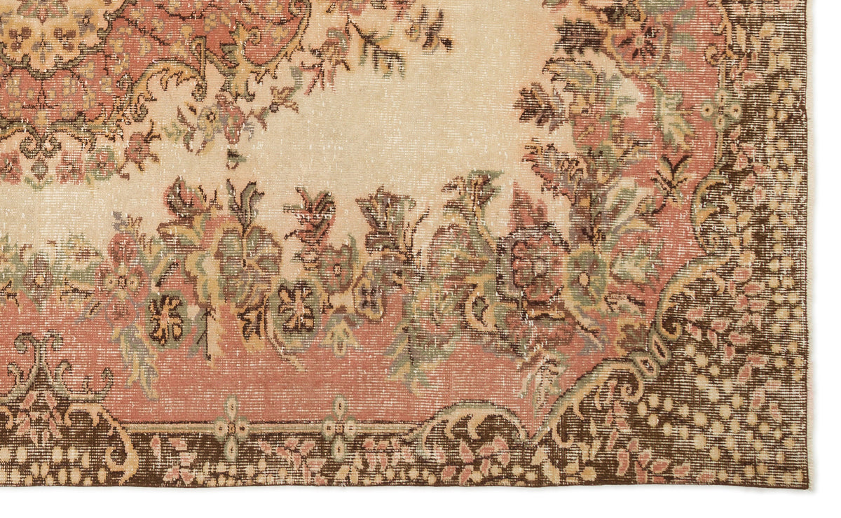 Naturel Over Dyed Vintage Rug 5&#39;6&#39;&#39; x 9&#39;3&#39;&#39; ft 167 x 281 cm