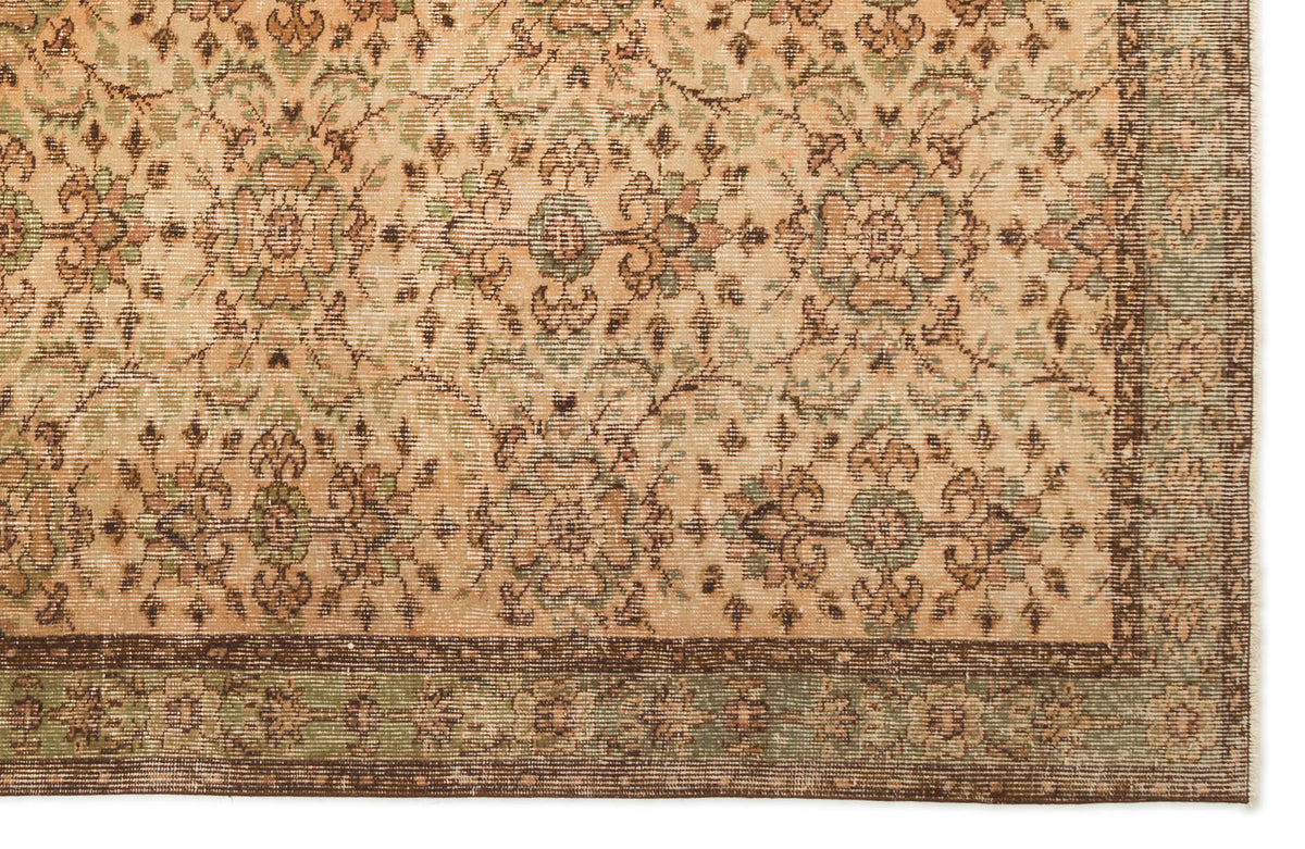 Naturel Over Dyed Vintage Rug 5&#39;8&#39;&#39; x 8&#39;7&#39;&#39; ft 173 x 262 cm