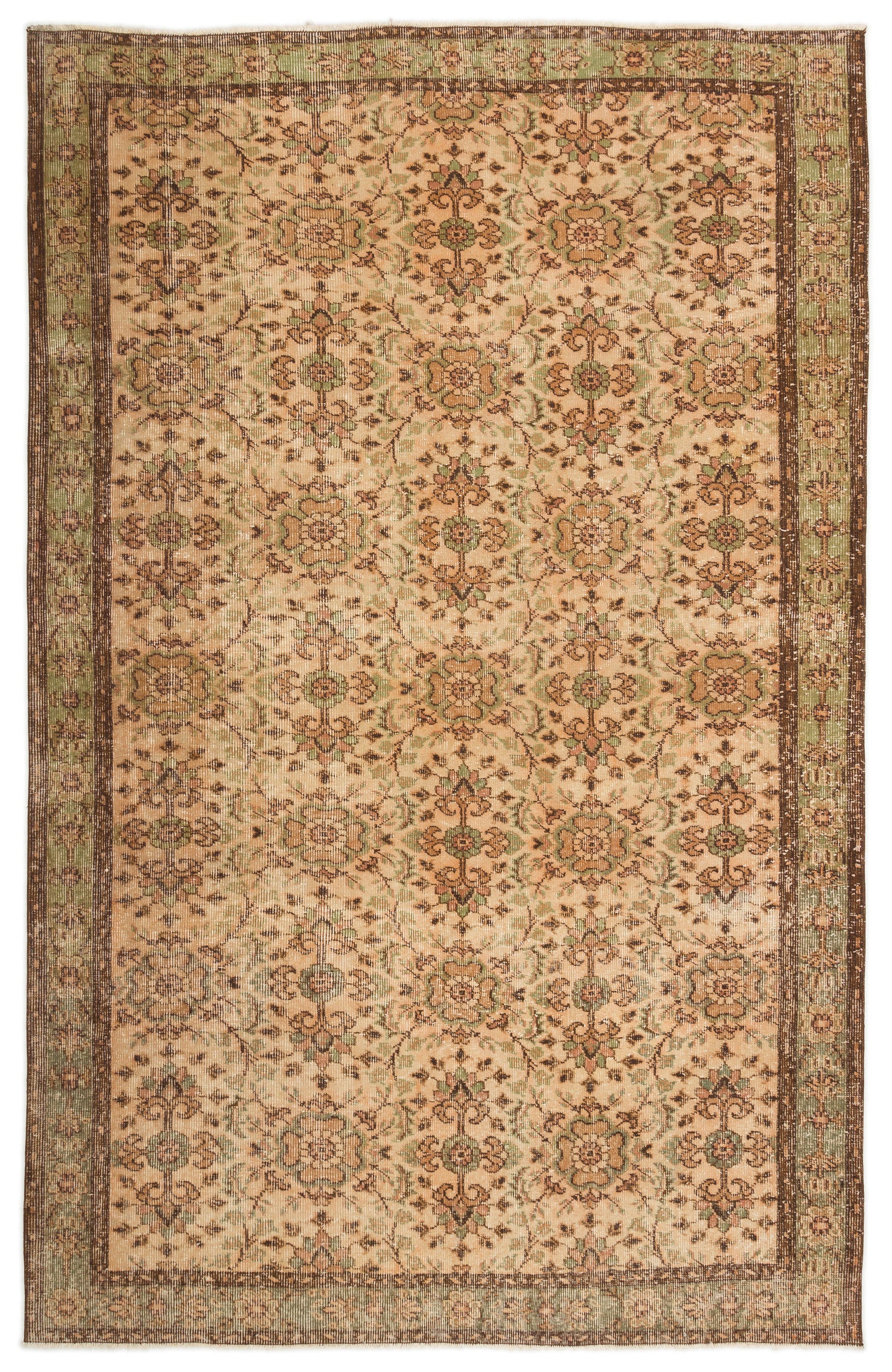 Naturel Over Dyed Vintage Rug 5'8'' x 8'7'' ft 173 x 262 cm