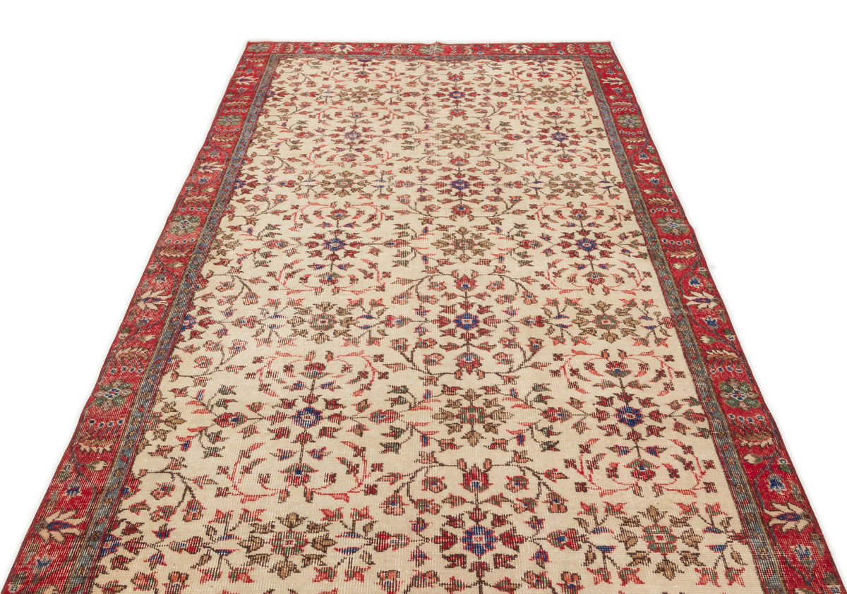 Naturel Over Dyed Vintage Rug 4&#39;10&#39;&#39; x 8&#39;8&#39;&#39; ft 147 x 265 cm