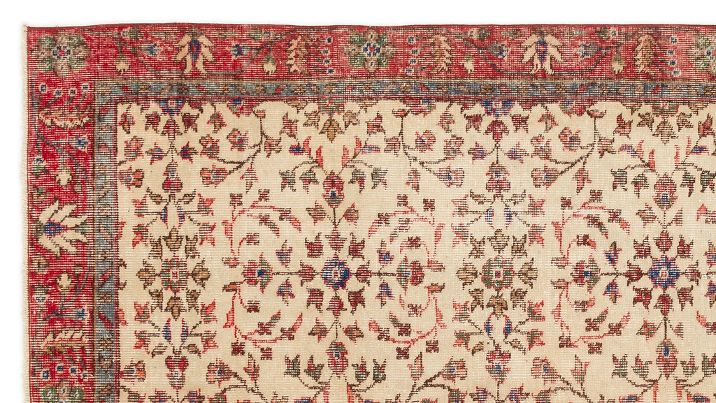 Naturel Over Dyed Vintage Rug 4'10'' x 8'8'' ft 147 x 265 cm