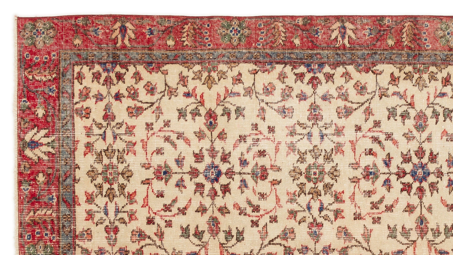 Naturel Over Dyed Vintage Rug 4'10'' x 8'8'' ft 147 x 265 cm