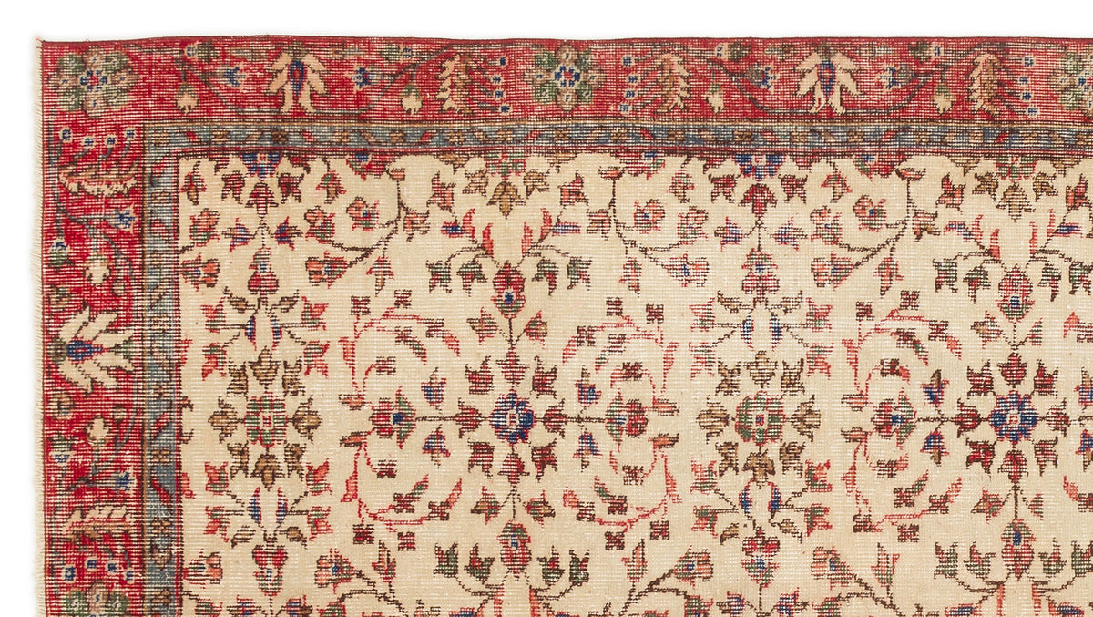 Naturel Over Dyed Vintage Rug 4&#39;10&#39;&#39; x 8&#39;8&#39;&#39; ft 147 x 265 cm