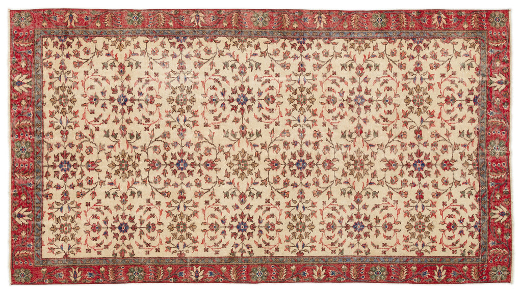 Naturel Over Dyed Vintage Rug 4'10'' x 8'8'' ft 147 x 265 cm