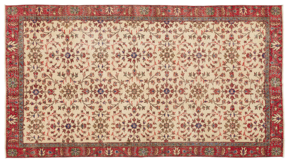 Naturel Over Dyed Vintage Rug 4&#39;10&#39;&#39; x 8&#39;8&#39;&#39; ft 147 x 265 cm