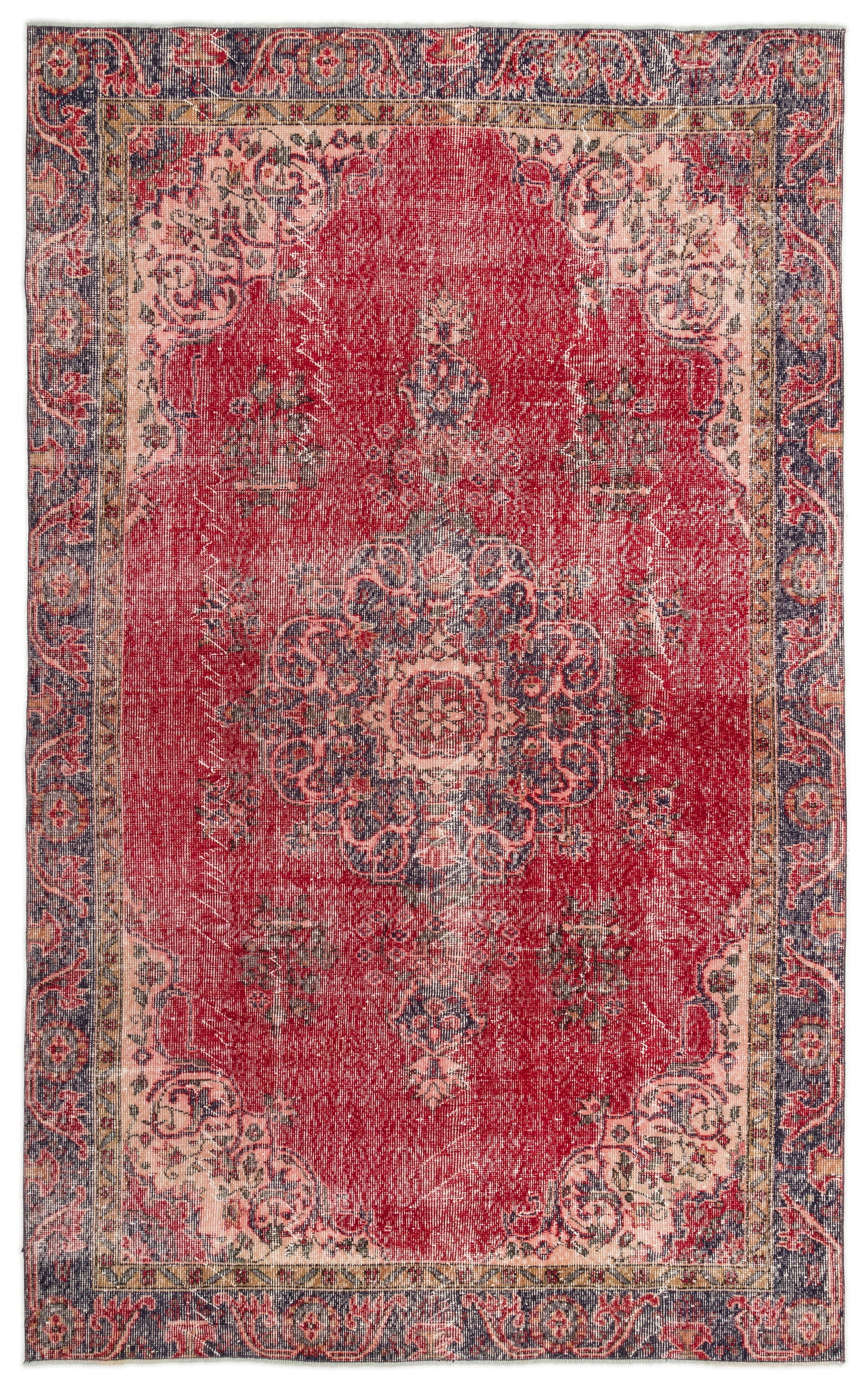 Naturel Over Dyed Vintage Rug 5'8'' x 9'5'' ft 173 x 286 cm