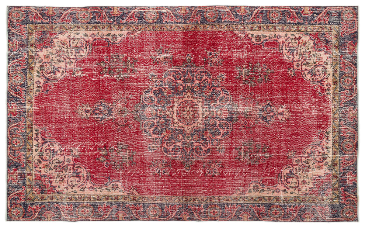 Naturel Over Dyed Vintage Rug 5&#39;8&#39;&#39; x 9&#39;5&#39;&#39; ft 173 x 286 cm