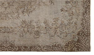 Gray Over Dyed Vintage Rug 5'7'' x 9'7'' ft 171 x 292 cm