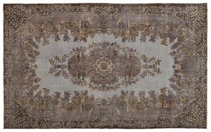 Gray Over Dyed Vintage Rug 6'0'' x 9'10'' ft 184 x 300 cm
