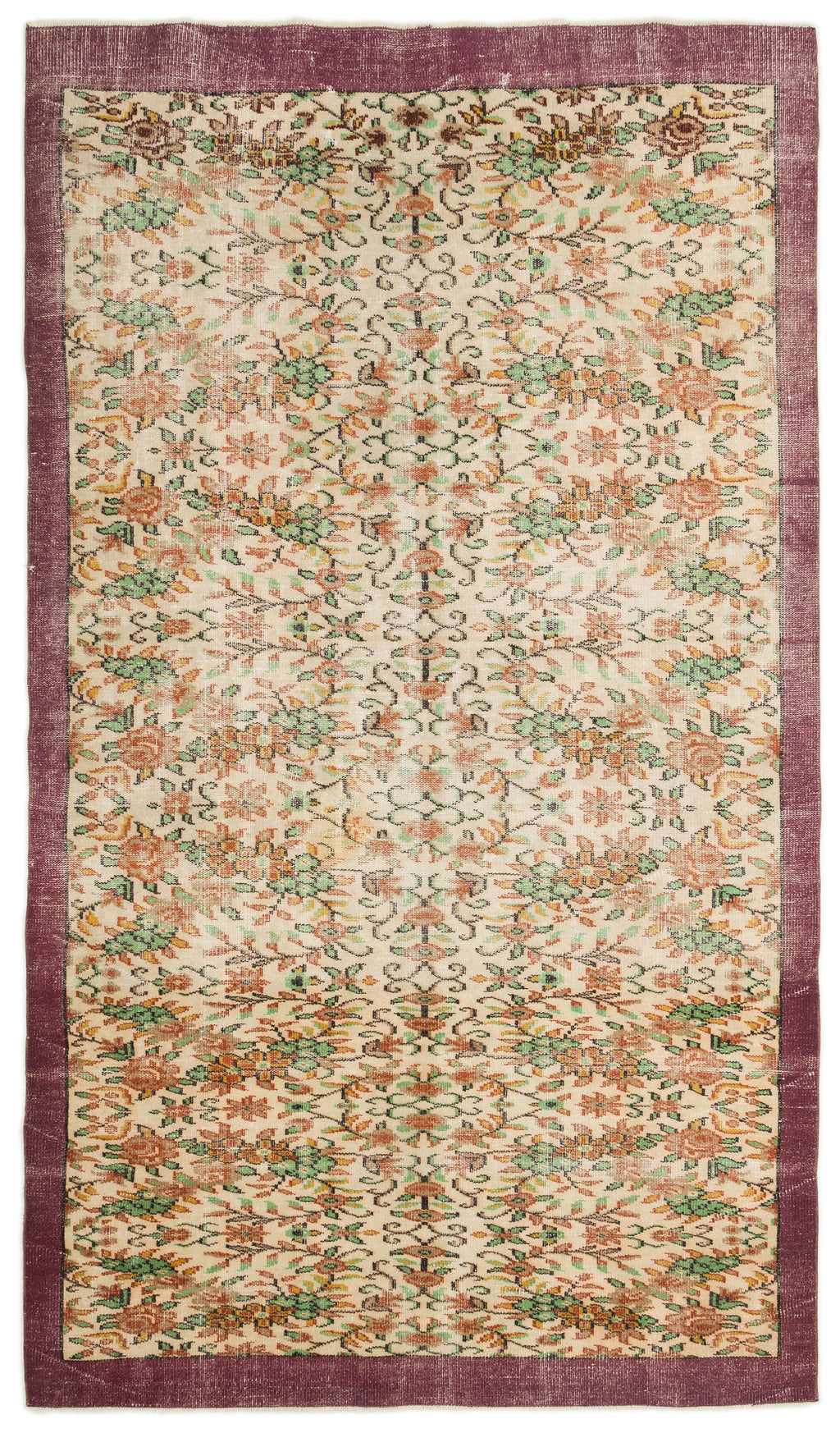 Naturel Over Dyed Vintage Rug 5'11'' x 9'7'' ft 180 x 292 cm