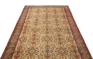 Brown Over Dyed Vintage Rug 5'4'' x 9'6'' ft 163 x 289 cm