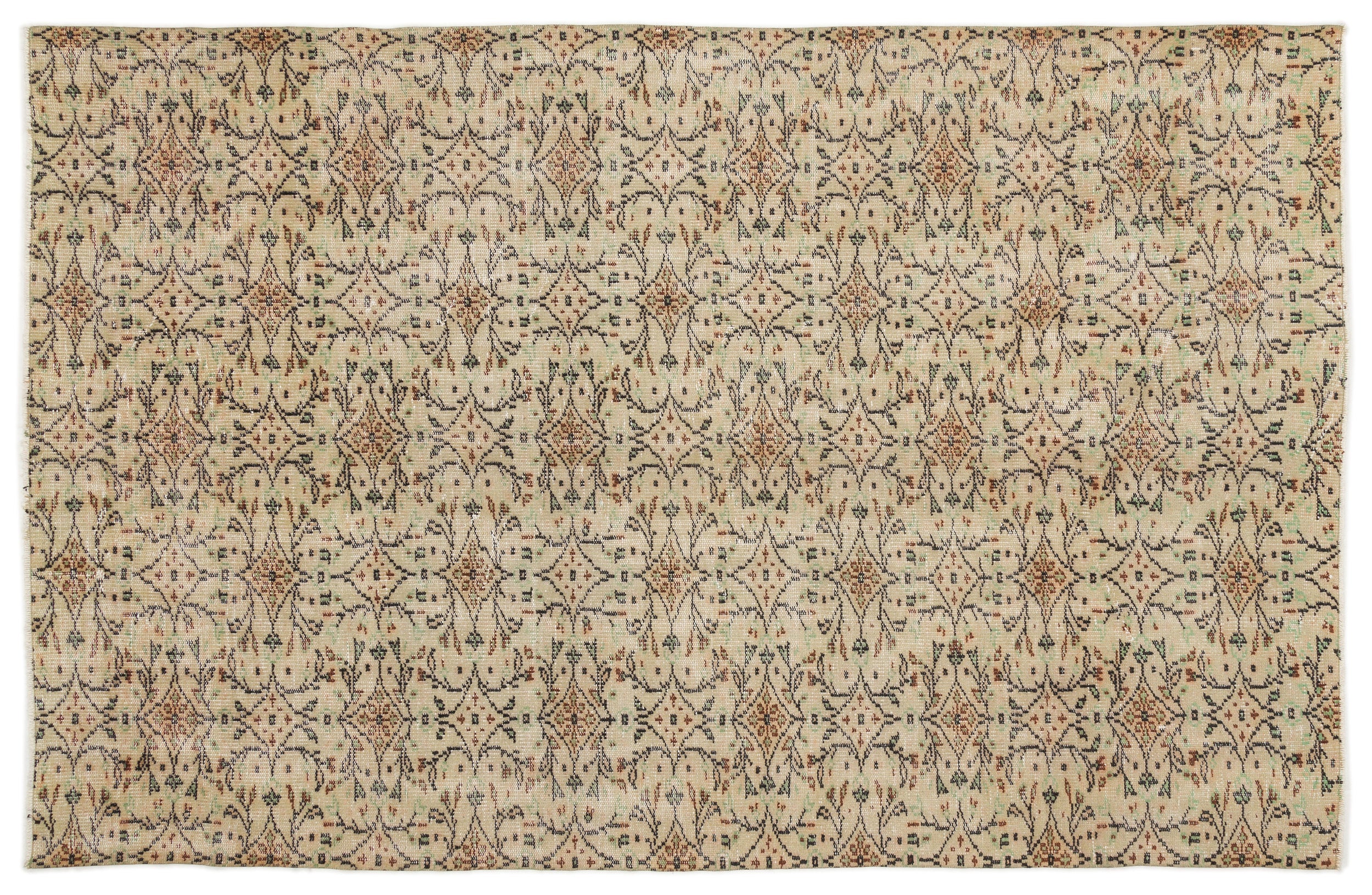 Naturel Over Dyed Vintage Rug 5'10'' x 8'12'' ft 177 x 274 cm