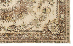 Beige Over Dyed Vintage Rug 5'7'' x 8'9'' ft 170 x 267 cm
