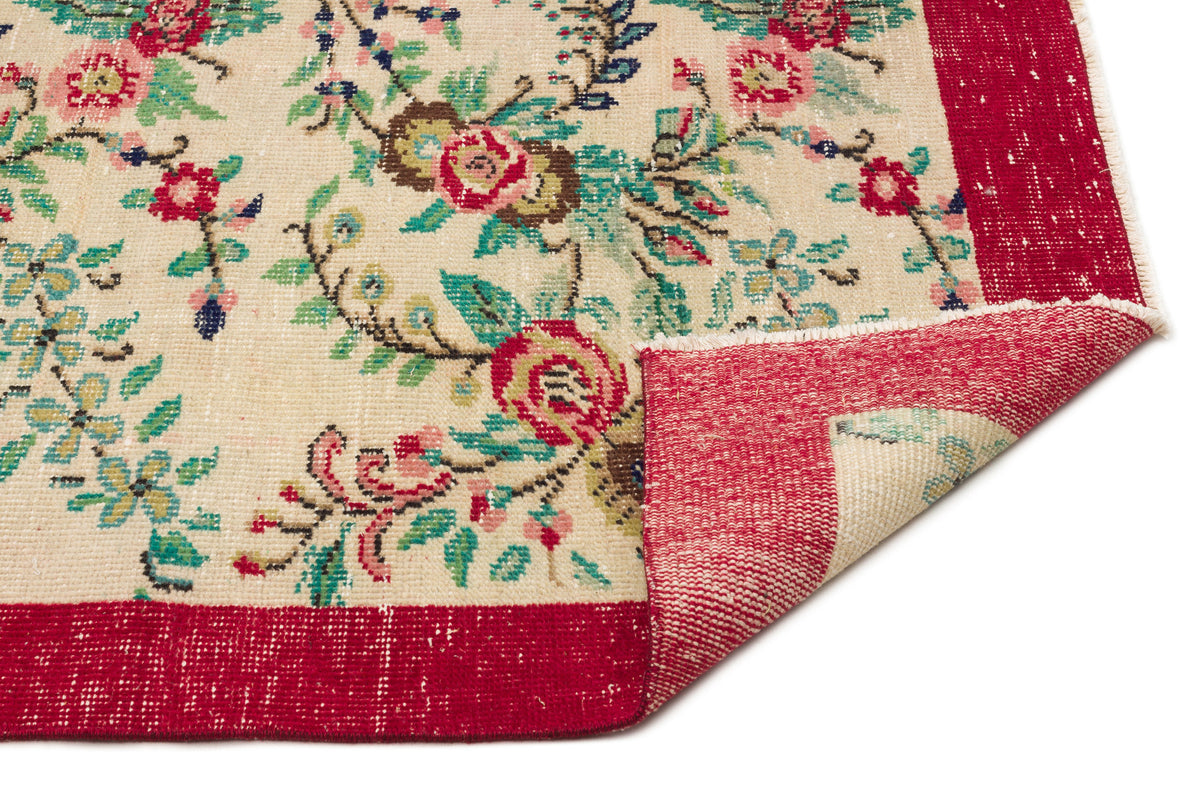 Naturel Over Dyed Vintage Rug 5&#39;8&#39;&#39; x 8&#39;8&#39;&#39; ft 172 x 265 cm