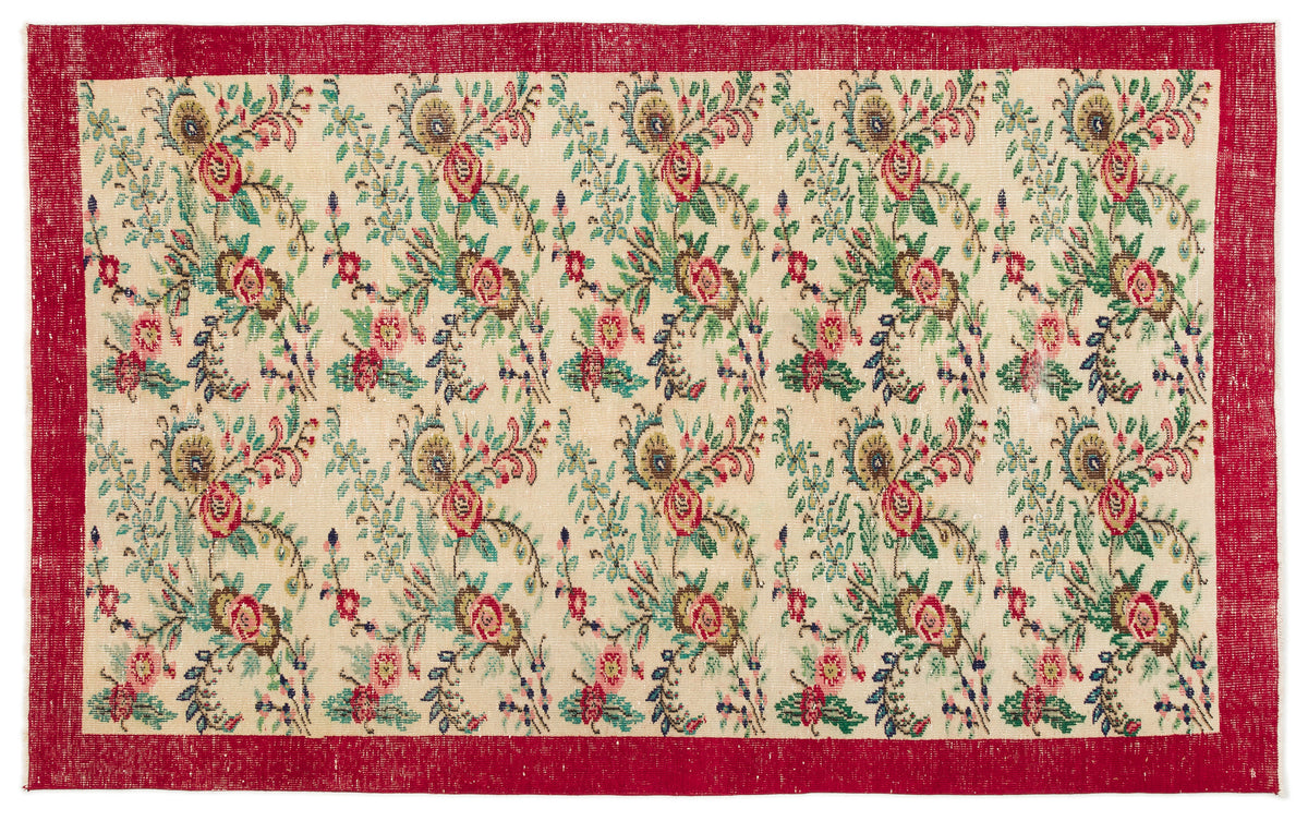 Naturel Over Dyed Vintage Rug 5&#39;8&#39;&#39; x 8&#39;8&#39;&#39; ft 172 x 265 cm