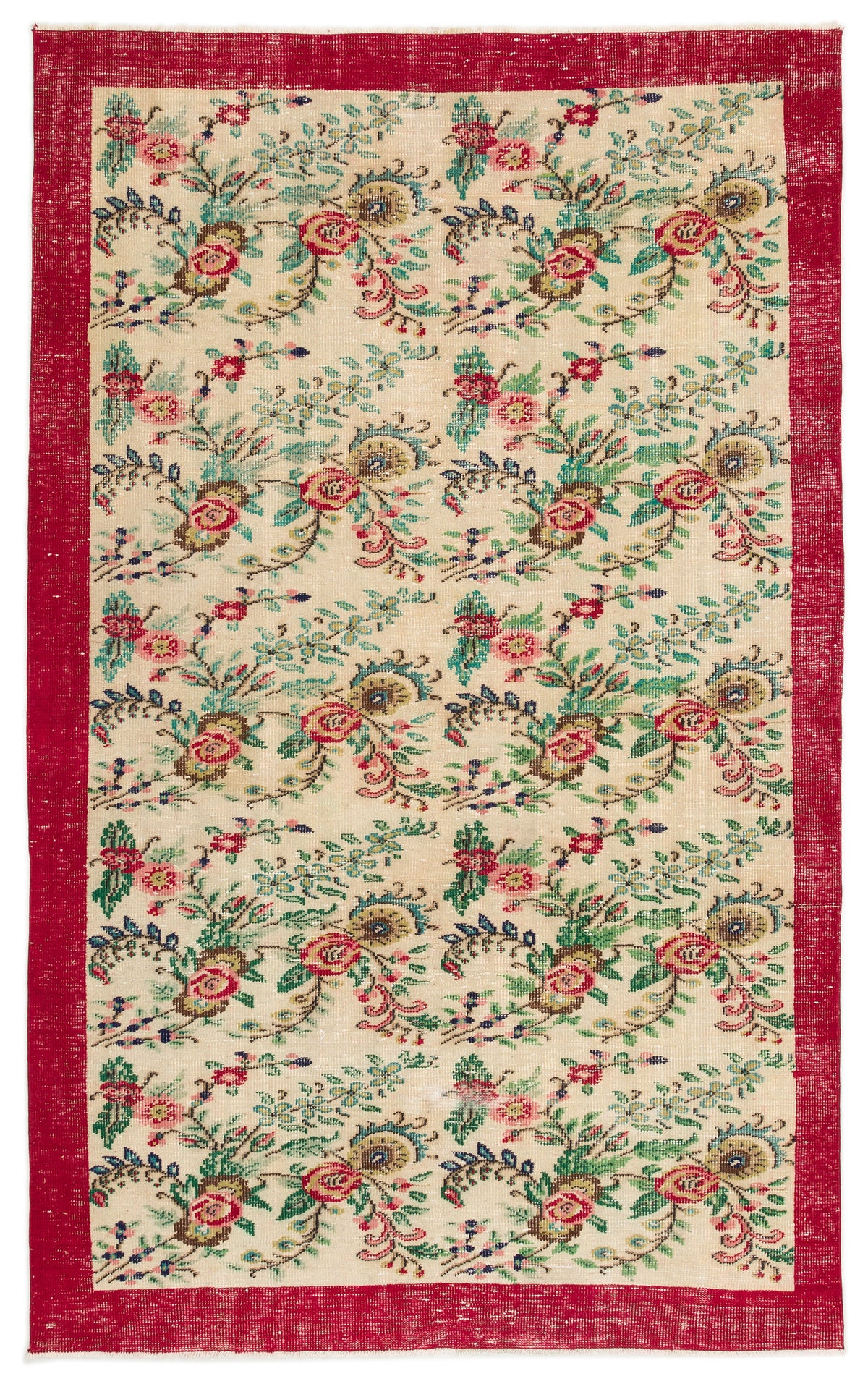 Naturel Over Dyed Vintage Rug 5&#39;8&#39;&#39; x 8&#39;8&#39;&#39; ft 172 x 265 cm