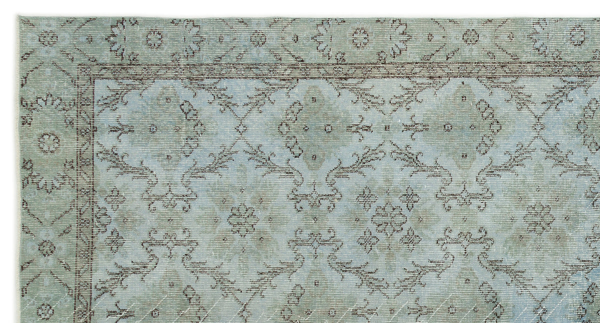 Blue Over Dyed Vintage Rug 5&#39;0&#39;&#39; x 9&#39;7&#39;&#39; ft 153 x 293 cm