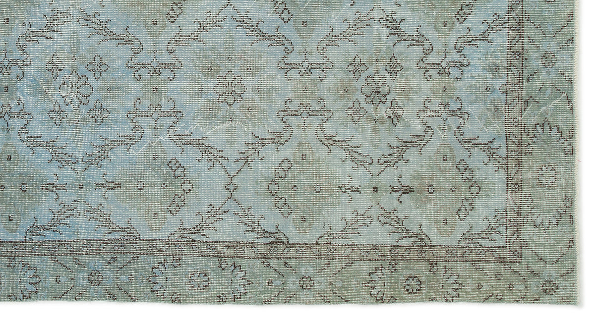 Blue Over Dyed Vintage Rug 5&#39;0&#39;&#39; x 9&#39;7&#39;&#39; ft 153 x 293 cm