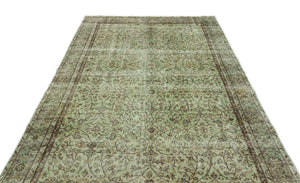 Green Over Dyed Vintage Rug 6'1'' x 9'8'' ft 185 x 294 cm
