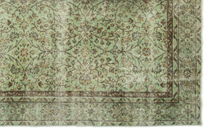 Green Over Dyed Vintage Rug 6'1'' x 9'8'' ft 185 x 294 cm