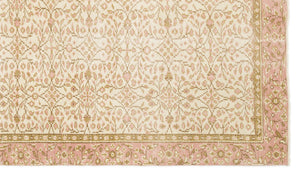 Beige Over Dyed Vintage Rug 5'7'' x 9'10'' ft 170 x 300 cm